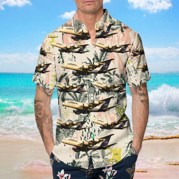 Airbus A380-841 Lufthansa Cheap Hawaiian Shirt