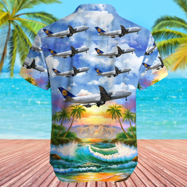 Boeing 747-830 Lufthansa Cheap Hawaiian Shirt