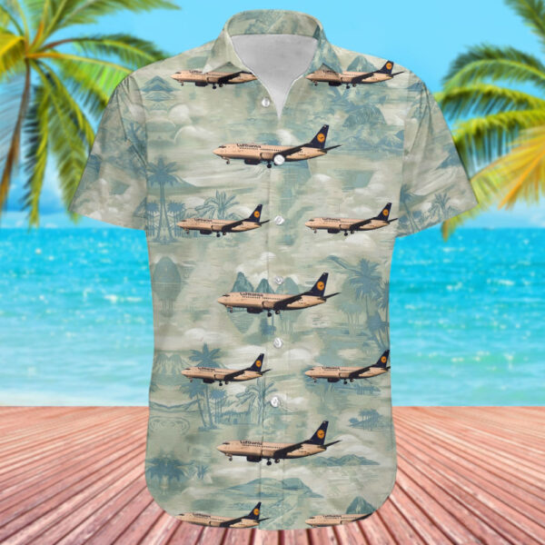 Boeing 737-330 Lufthansa Hawaiian Shirt Boeing 737-330 Lufthansa Hawaiian Shirt
