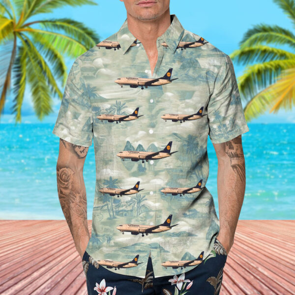 Boeing 737-330 Lufthansa Hawaiian Shirt Boeing 737-330 Lufthansa Hawaiian Shirt