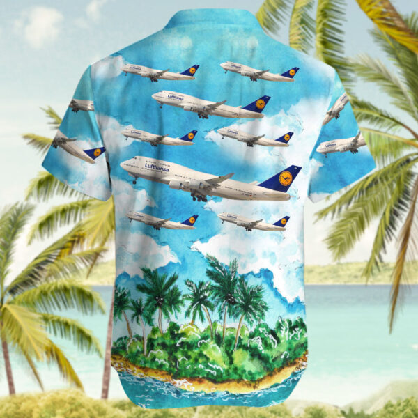 Boeing 747-430 Lufthansa Cheap Hawaiian Shirt
