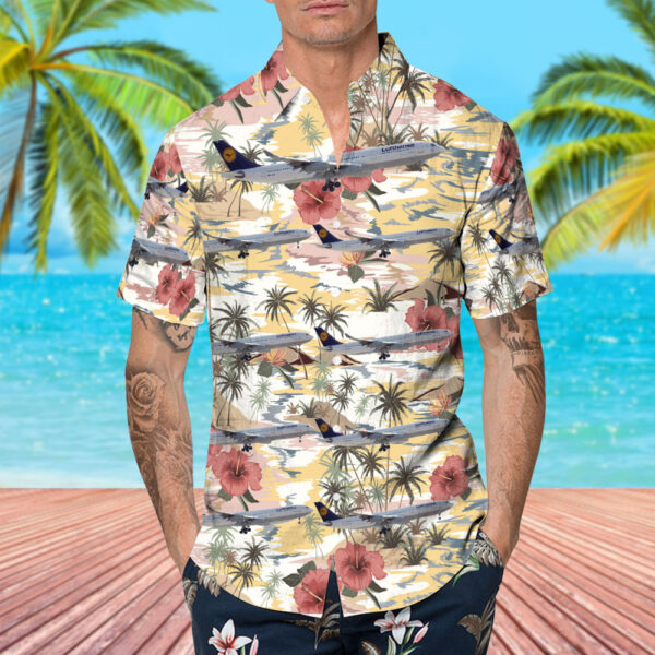 Airbus A340-211 Lufthansa Cheap Hawaiian Shirt