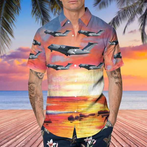 Embraer KC-390 Hungary Air Force Hawaiian Shirt Embraer KC-390 Hungary Air Force Hawaiian Shirt