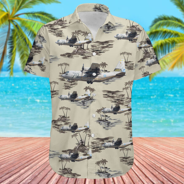 Lockheed C-130H Hercules Greece Air Force Cheap Hawaiian Shirt Lockheed C-130H Hercules Greece Air Force Cheap Hawaiian Shirt