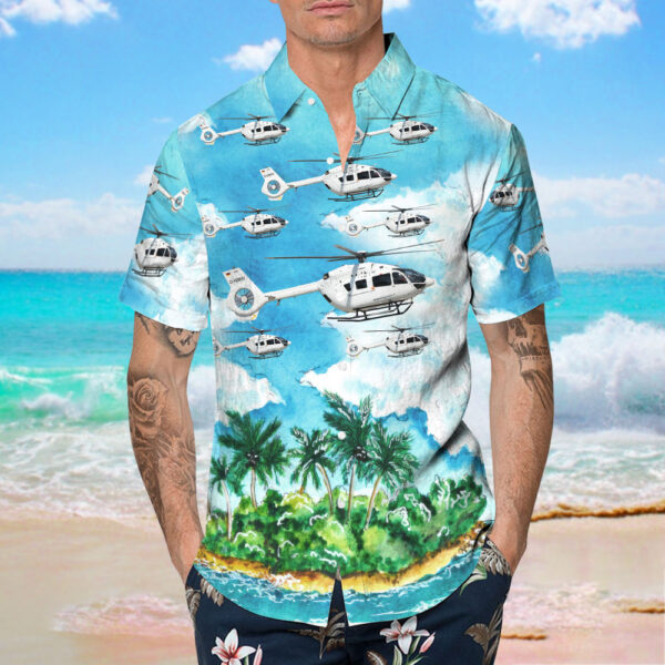 Airbus Helicopters H145 Noordzee Helikopters Vlaanderen (NHV) Hawaiian Shirt Airbus Helicopters H145 Noordzee Helikopters Vlaanderen (NHV) Hawaiian Shirt