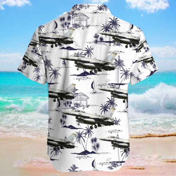 Lockheed Martin F-16D Fighting Falcon Greece Air Force Hawaiian Shirt Lockheed Martin F-16D Fighting Falcon Greece Air Force Hawaiian Shirt