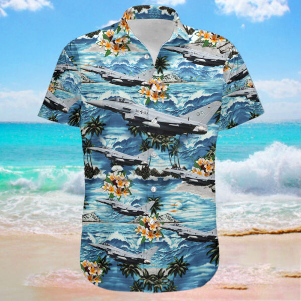 Eurofighter Typhoon EF2000 Germany Air Force Hawaiian Shirt Eurofighter Typhoon EF2000 Germany Air Force Hawaiian Shirt