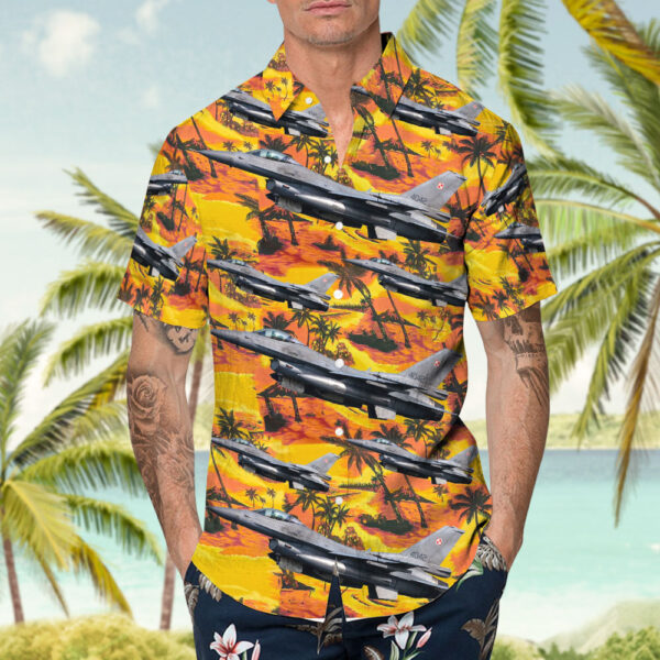 Lockheed Martin F-16C Fighting Falcon Poland Air Force Cheap Hawaiian Shirt Lockheed Martin F-16C Fighting Falcon Poland Air Force Cheap Hawaiian Shirt