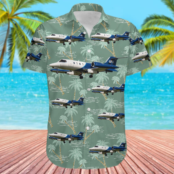 Bombardier Learjet 35A Gesellschaft für Flugzieldarstellung (GFD) Hawaiian Shirt Bombardier Learjet 35A Gesellschaft für Flugzieldarstellung (GFD) Hawaiian Shirt