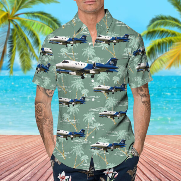 Bombardier Learjet 35A Gesellschaft für Flugzieldarstellung (GFD) Hawaiian Shirt Bombardier Learjet 35A Gesellschaft für Flugzieldarstellung (GFD) Hawaiian Shirt