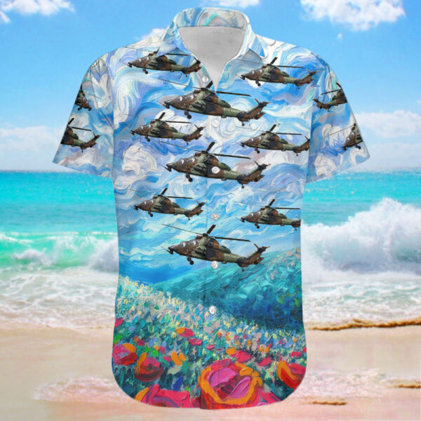 Eurocopter EC 665 Tiger HAD France Army Hawaiian Shirt Eurocopter EC 665 Tiger HAD France Army Hawaiian Shirt