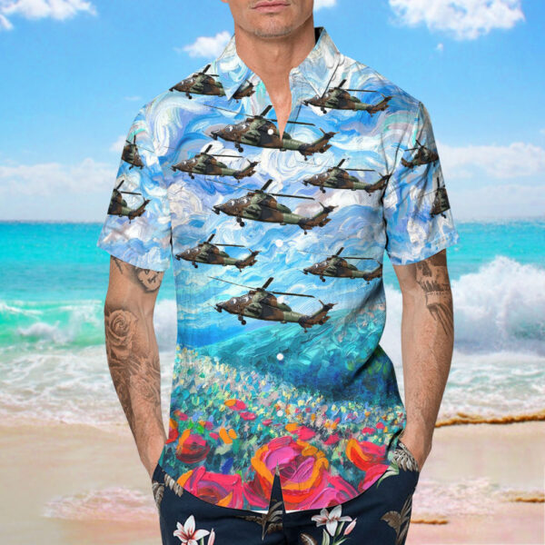 Eurocopter EC 665 Tiger HAD France Army Hawaiian Shirt Eurocopter EC 665 Tiger HAD France Army Hawaiian Shirt