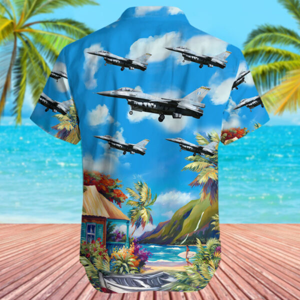 Lockheed Martin F-16C Fighting Falcon Greece Air Force Hawaiian Shirt Lockheed Martin F-16C Fighting Falcon Greece Air Force Hawaiian Shirt