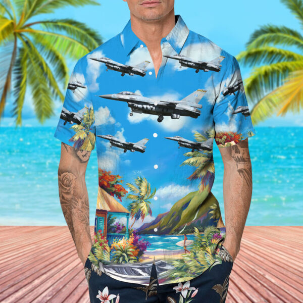 Lockheed Martin F-16C Fighting Falcon Greece Air Force Hawaiian Shirt Lockheed Martin F-16C Fighting Falcon Greece Air Force Hawaiian Shirt