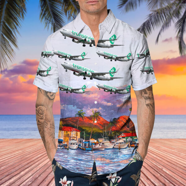 Boeing 737-86N Transavia France Hawaiian Shirt Boeing 737-86N Transavia France Hawaiian Shirt