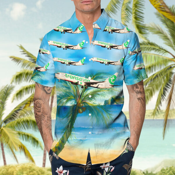 Boeing 737-8K2 Transavia France Cheap Hawaiian Shirt