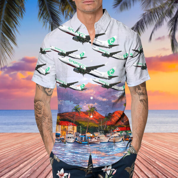 Boeing 737-8K5 Transavia France Hawaiian Shirt Boeing 737-8K5 Transavia France Hawaiian Shirt