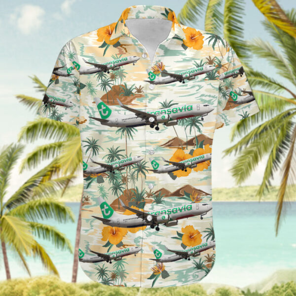 Boeing 737-8GP Transavia France Hawaiian Shirt Boeing 737-8GP Transavia France Hawaiian Shirt