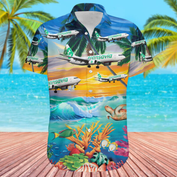 Boeing 737-86J Transavia France Hawaiian Shirt Boeing 737-86J Transavia France Hawaiian Shirt