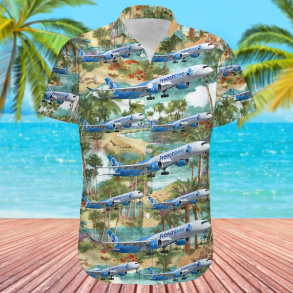 Airbus A350-941 French Bee Cheap Hawaiian Shirt Airbus A350-941 French Bee Cheap Hawaiian Shirt