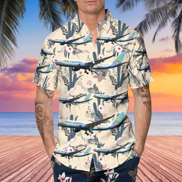 Airbus A330-223 Air Caraïbes Hawaiian Shirt Airbus A330-223 Air Caraïbes Hawaiian Shirt
