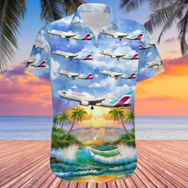 Airbus A320-251N Eurowings Cheap Hawaiian Shirt Airbus A320-251N Eurowings Cheap Hawaiian Shirt