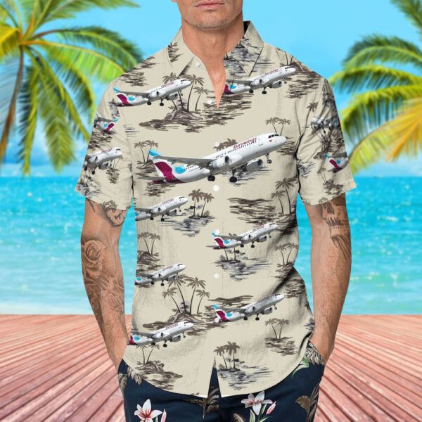 Airbus A320-214 Eurowings Cheap Hawaiian Shirt Airbus A320-214 Eurowings Cheap Hawaiian Shirt