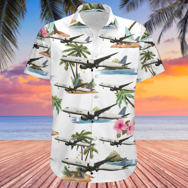 Embraer ERJ-190-400STD Porter Airlines Cheap Hawaiian Shirt