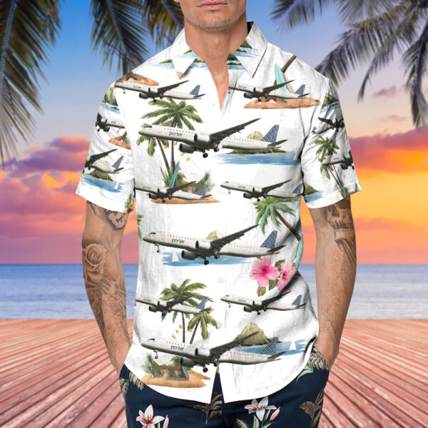 Embraer ERJ-190-400STD Porter Airlines Cheap Hawaiian Shirt