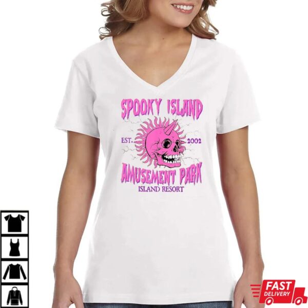 Spooky Island Amusement Park Shirt – Horror Skull Graphic Tee