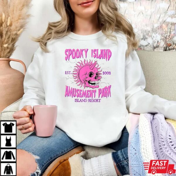 Spooky Island Amusement Park Shirt – Horror Skull Graphic Tee