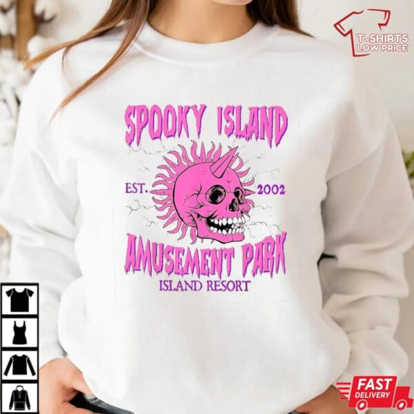 Spooky Island Amusement Park Shirt – Horror Skull Graphic Tee