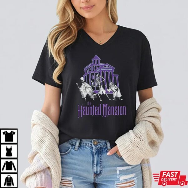 The Haunted Mansion Hitchhiking Ghosts Retro Shirt
