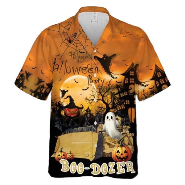 Bulldozer Halloween Hawaiian Shirt For Men And Women Bulldozer Halloween Hawaiian Shirt For Men And Women