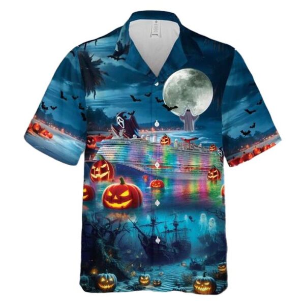 Carnival Cruise Line Mardi Gras Halloween Hawaiian Shirt Man