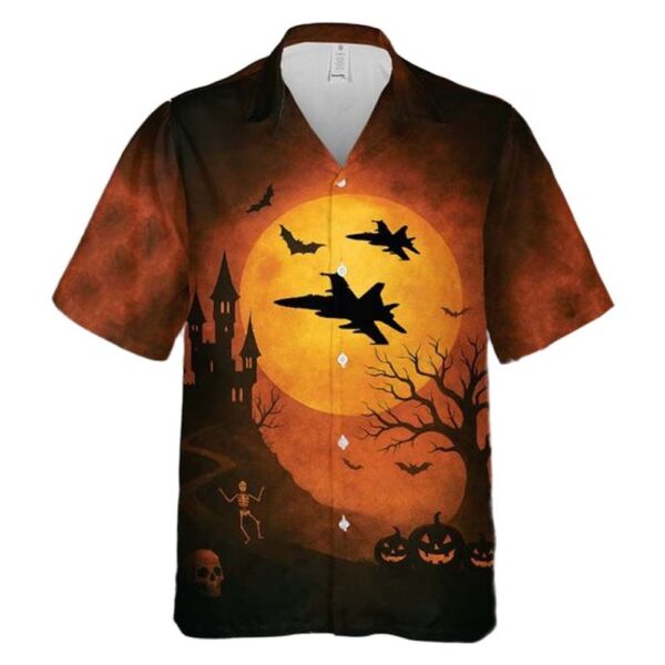 F-A-18 Hornet Aircraft Halloween Hawaiian Shirt Man F-A-18 Hornet Aircraft Halloween Hawaiian Shirt Man