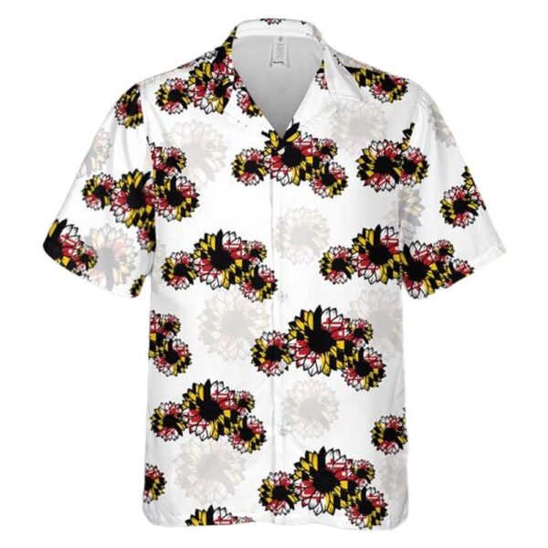 Maryland Flag Sunflower Hawaiian Shirt For Men And Women Maryland Flag Sunflower Hawaiian Shirt For Men And Women