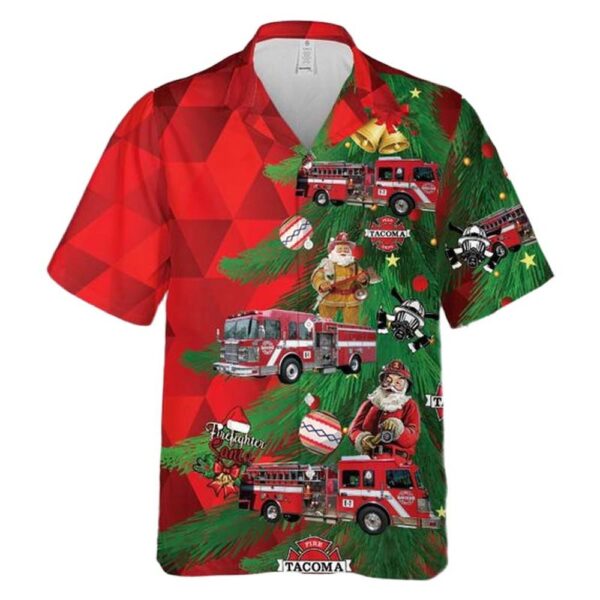 Tacoma Washington Fire Department Christmas Cheap Hawaiian Shirt Tacoma Washington Fire Department Christmas Cheap Hawaiian Shirt