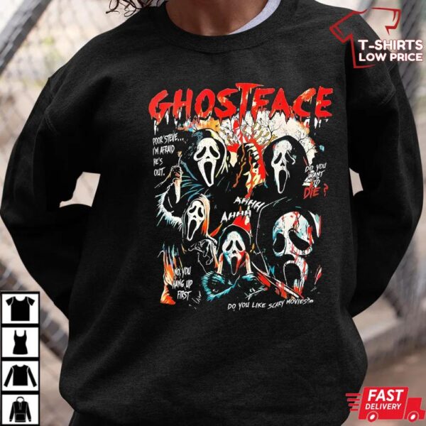 Vintage Ghostface Halloween Shirt, Scream Movie Shirt Vintage Ghostface Halloween Shirt, Scream Movie Shirt