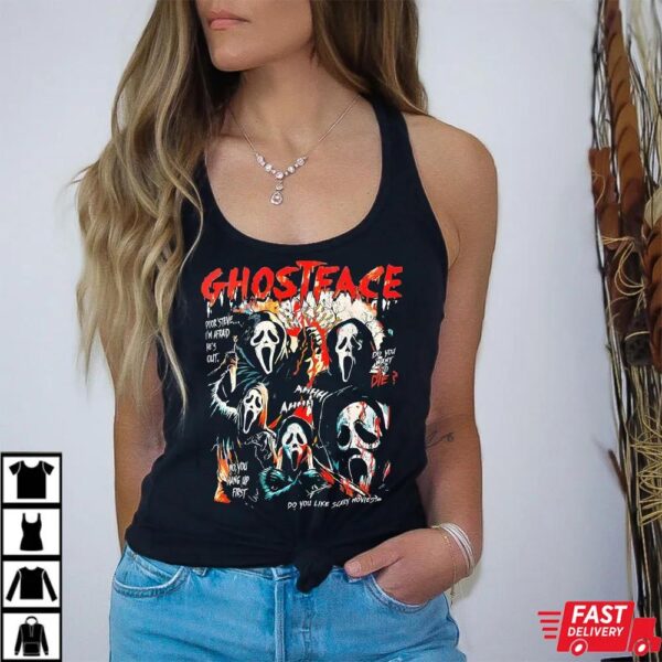 Vintage Ghostface Halloween Shirt, Scream Movie Shirt Vintage Ghostface Halloween Shirt, Scream Movie Shirt