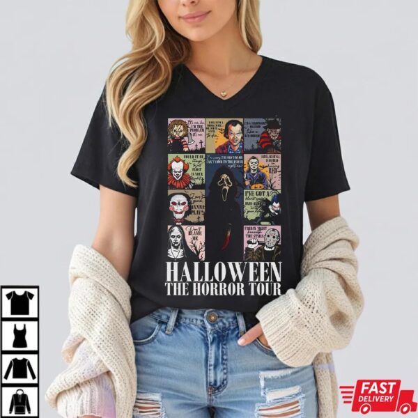 Retro Horror Characters Halloween Shirt
