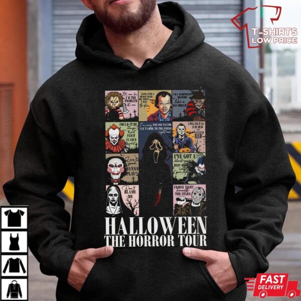 Retro Horror Characters Halloween Shirt