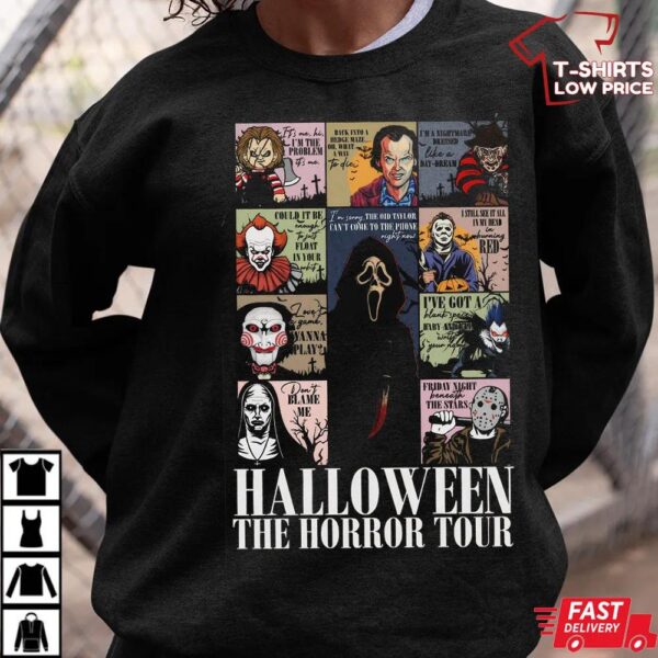 Retro Horror Characters Halloween Shirt