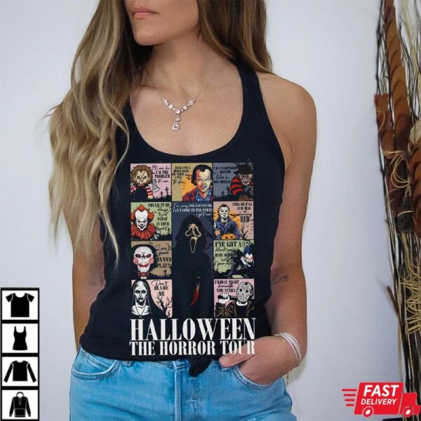 Retro Horror Characters Halloween Shirt