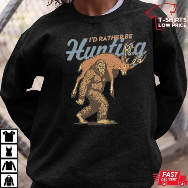 Bigfoot Hunting Carrying Deer Shirt Bigfoot Hunting Carrying Deer Shirt