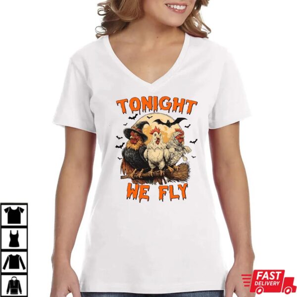 Tonight We Fly Spooky Chicken Halloween Shirt