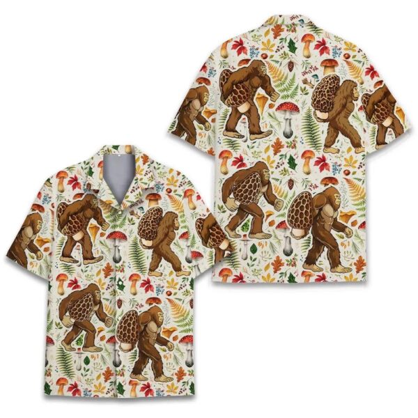 Tropical Bigfoot Mushroom Hawaiian Shirt