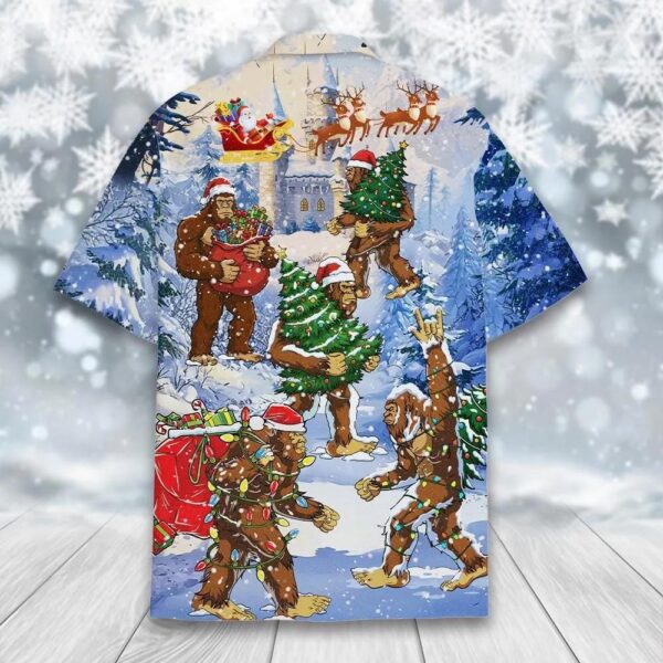 Funny Bigfoot Christmas Hawaiian Shirt