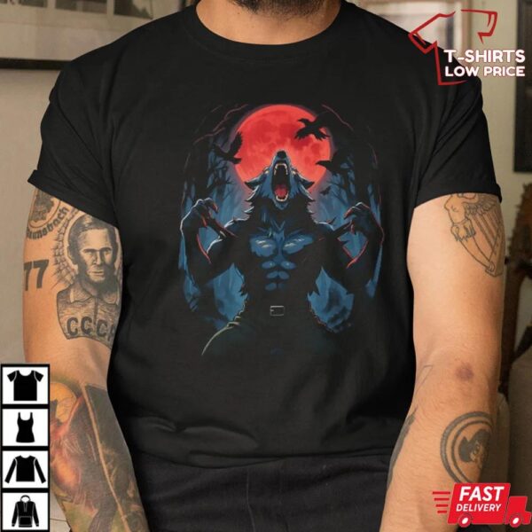 Wolf Ripping Werewolf Howling at Moon Shirt, werewolf shirt meme Wolf Ripping Werewolf Howling at Moon Shirt, werewolf shirt meme