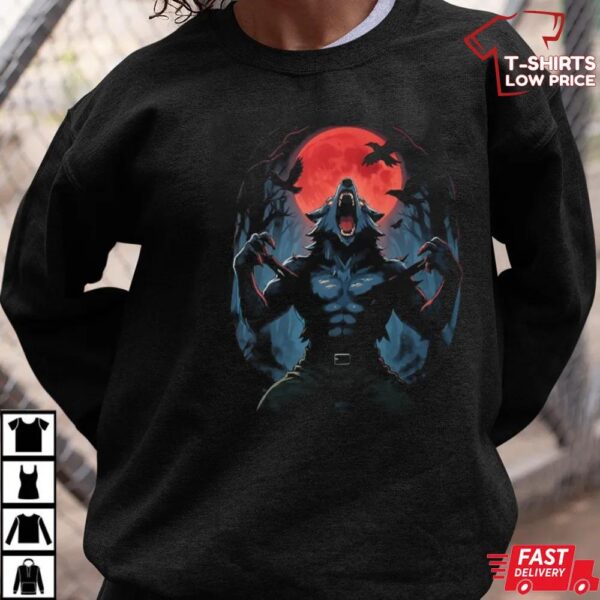 Wolf Ripping Werewolf Howling at Moon Shirt, werewolf shirt meme Wolf Ripping Werewolf Howling at Moon Shirt, werewolf shirt meme